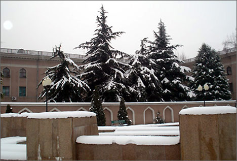 Промерзший Душанбе