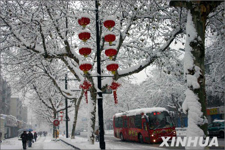Морозы и снег в Китае