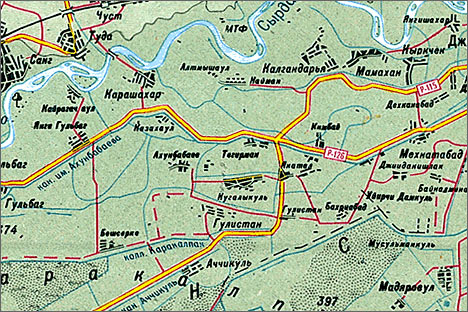 Карта наманганской области