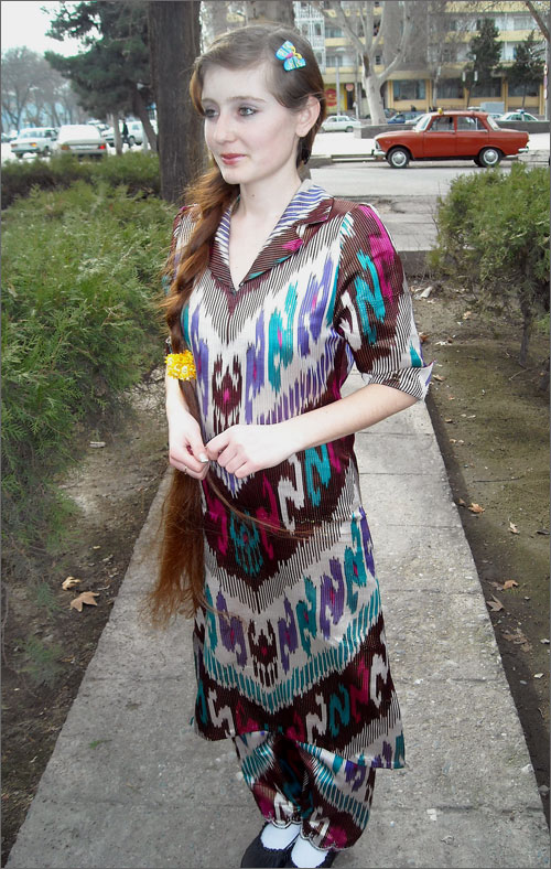 Таджикские платья поплин