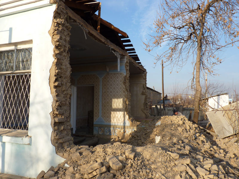 Снос жилых домов в районе Тезиковки