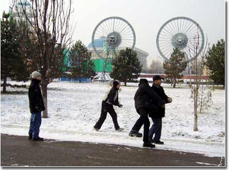 Игра в снежки – экзотика для ташкентских ребят
